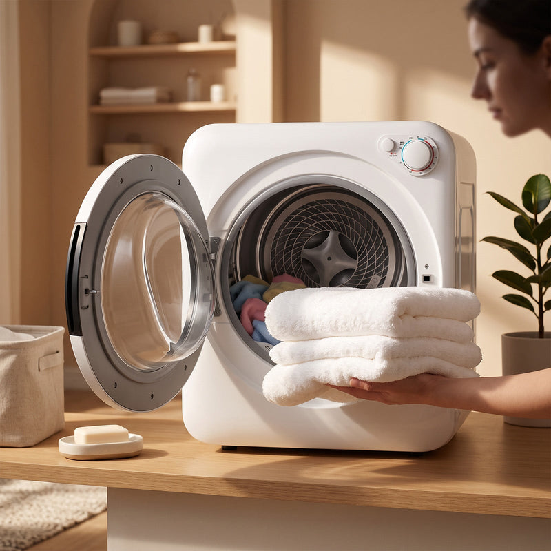 GDZ40-478E clothes dryer unloading towels lifestyle