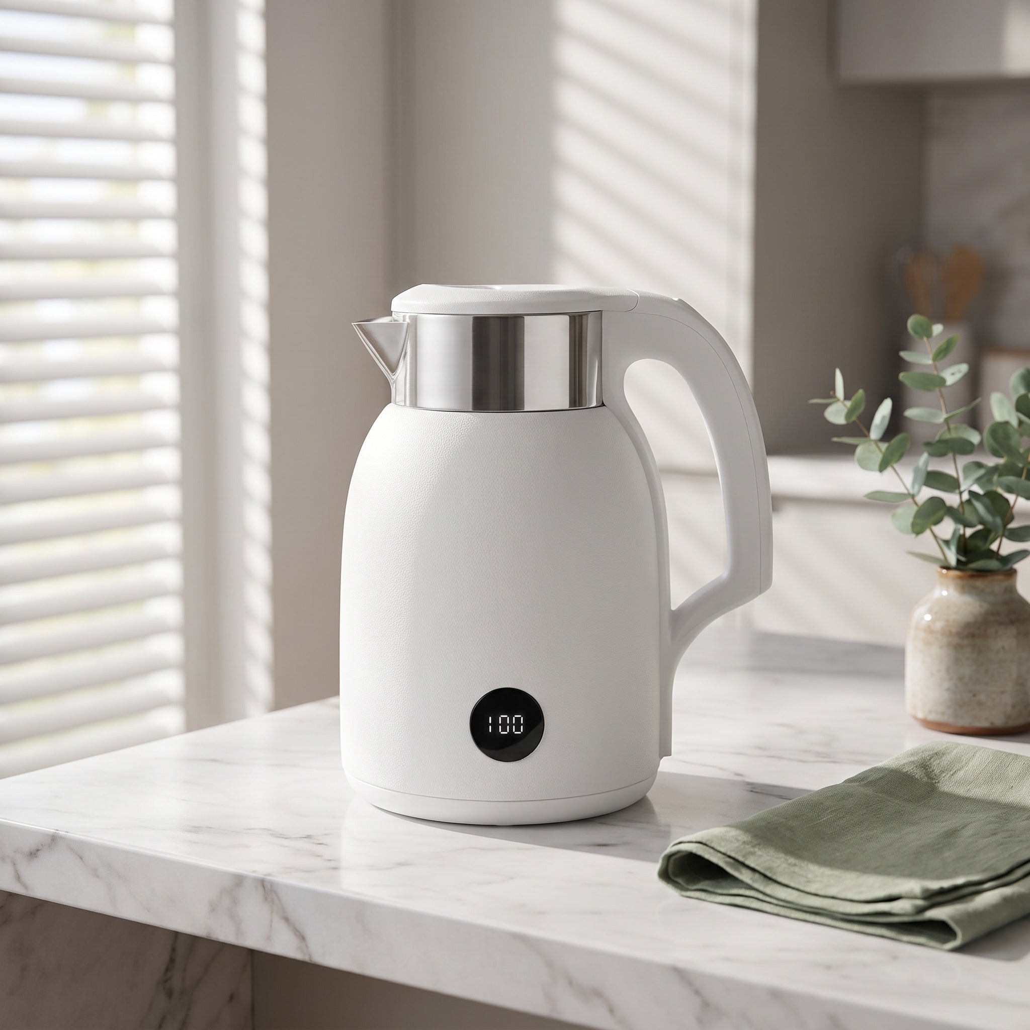 1.8L Digital Display Electric Kettle with Real-Time Temperature Display