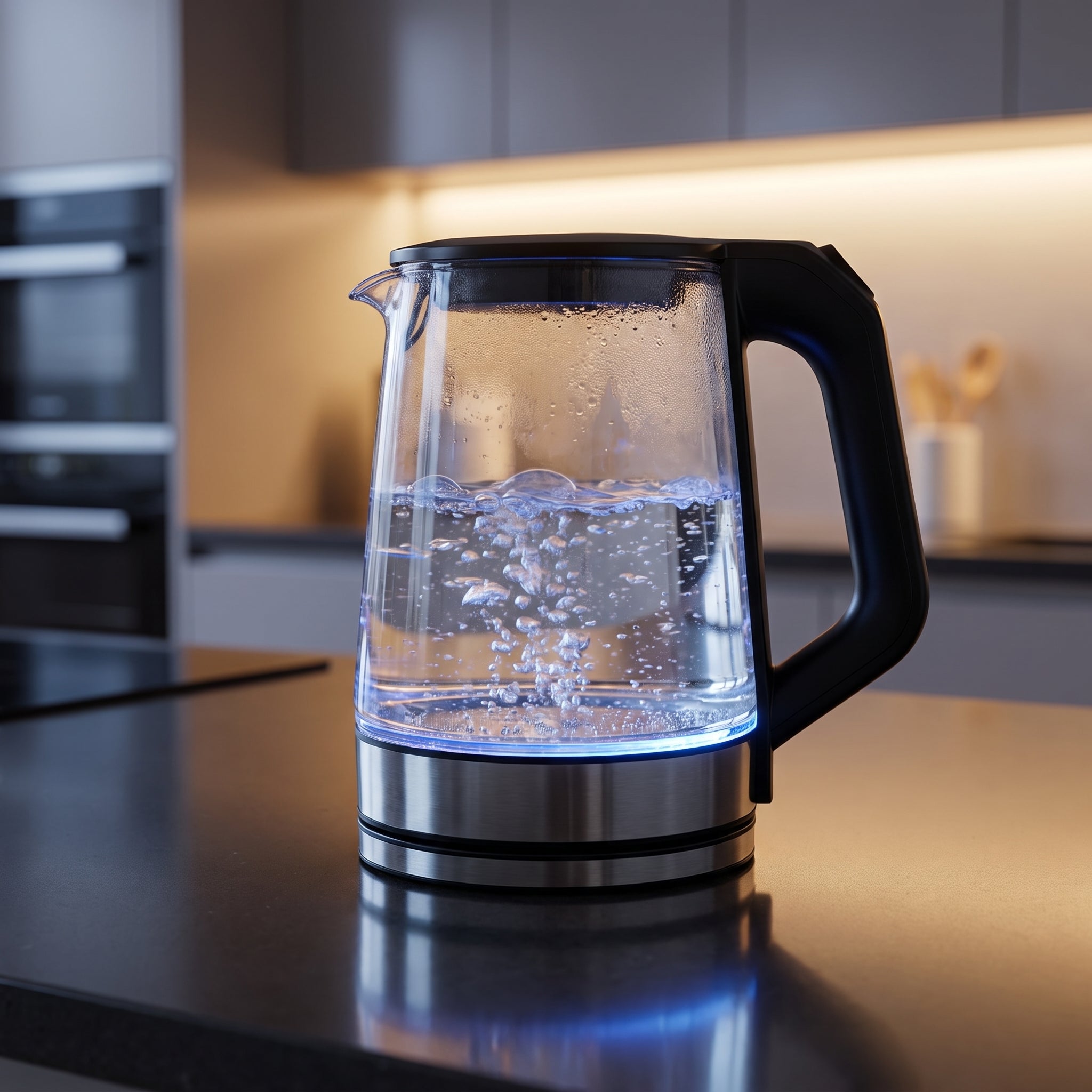 1.8L Glass Electric Kettle with Blue LED Light – ORF-G01