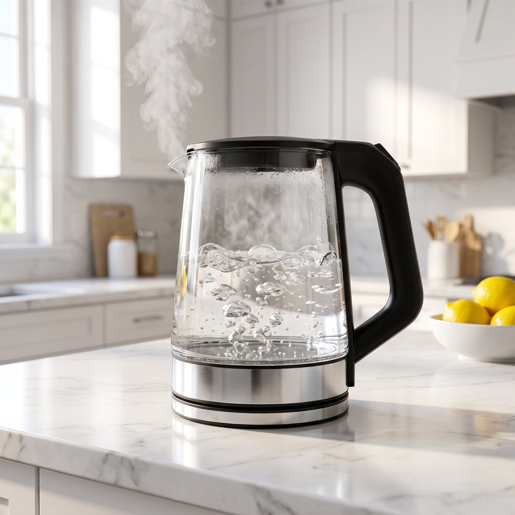1.8L Glass Electric Kettle with Blue LED Light – ORF-G01