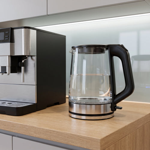 1.8L Glass Electric Kettle with Blue LED Light – ORF-G01