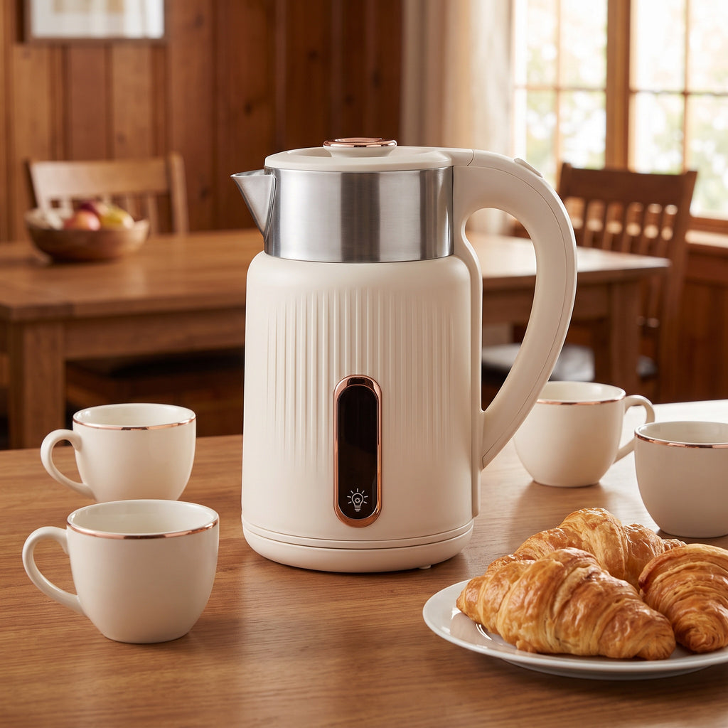 1.8L Textured Double-Wall Electric Kettle with Scalding Protection – ORF-182SD