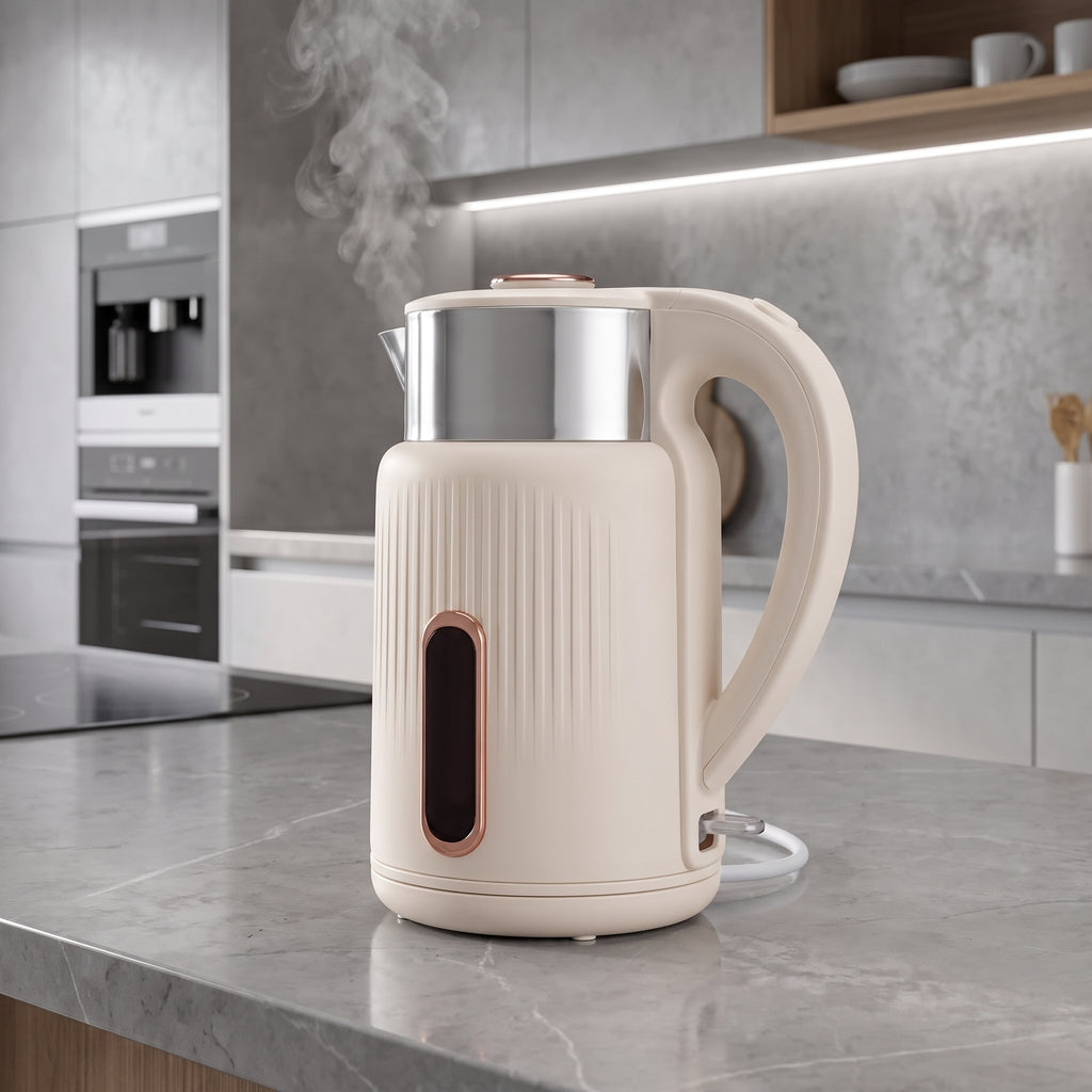 1.8L Textured Double-Wall Electric Kettle with Scalding Protection – ORF-182SD