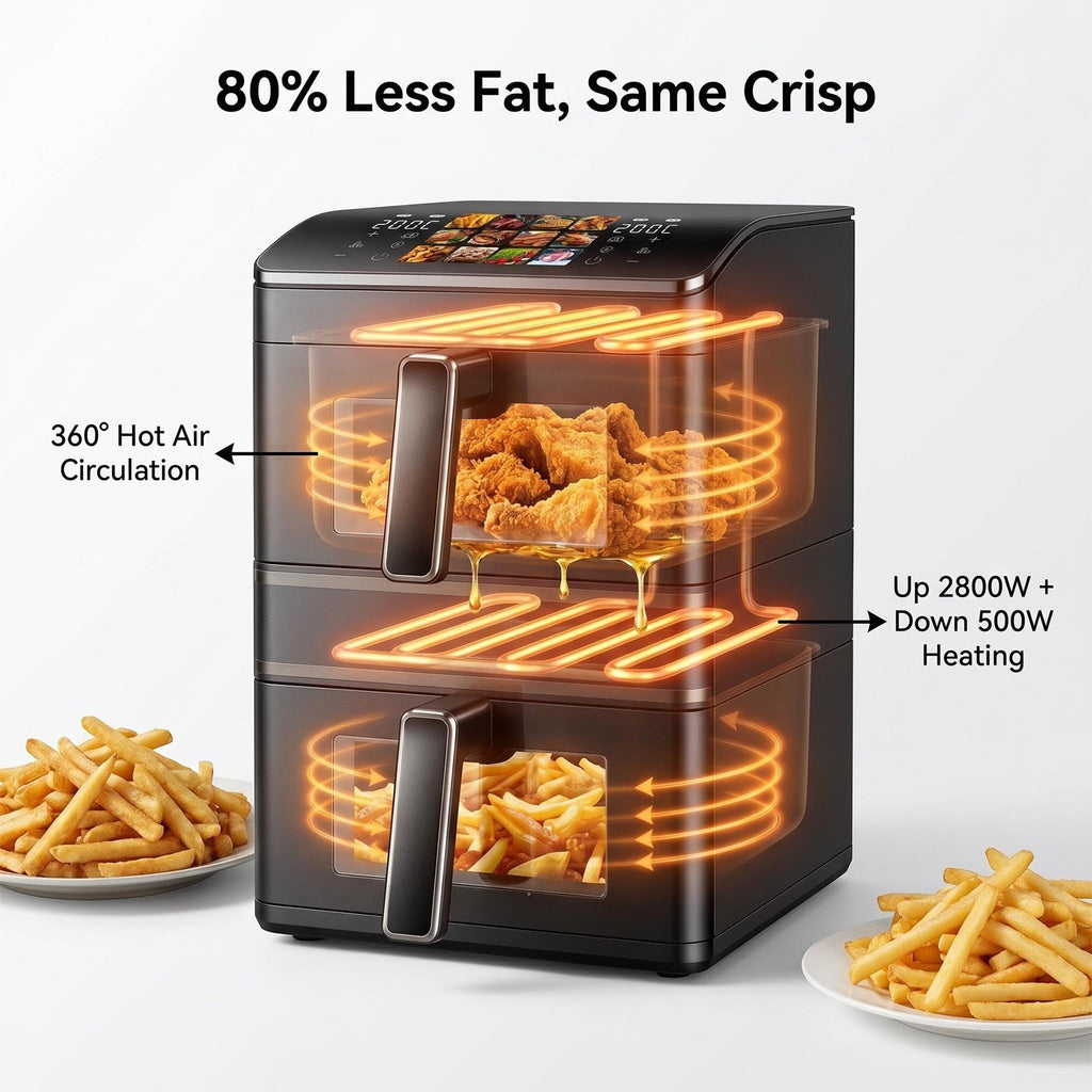 Smart 12L Double Drawer Air Fryer