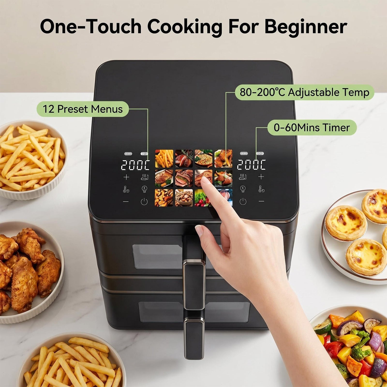 Smart 12L Double Drawer Air Fryer