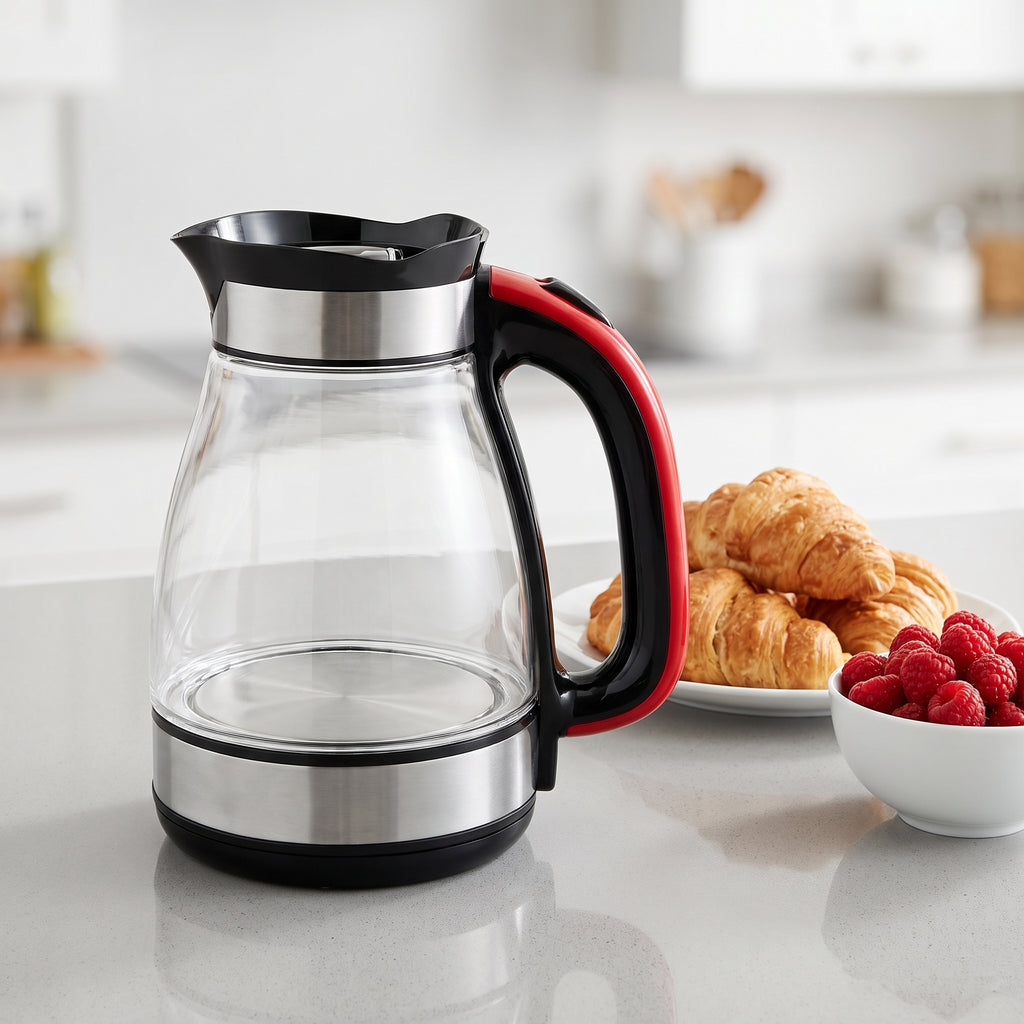1.8L Curved Glass Electric Kettle with Blue LED Ring – ORF-G06
