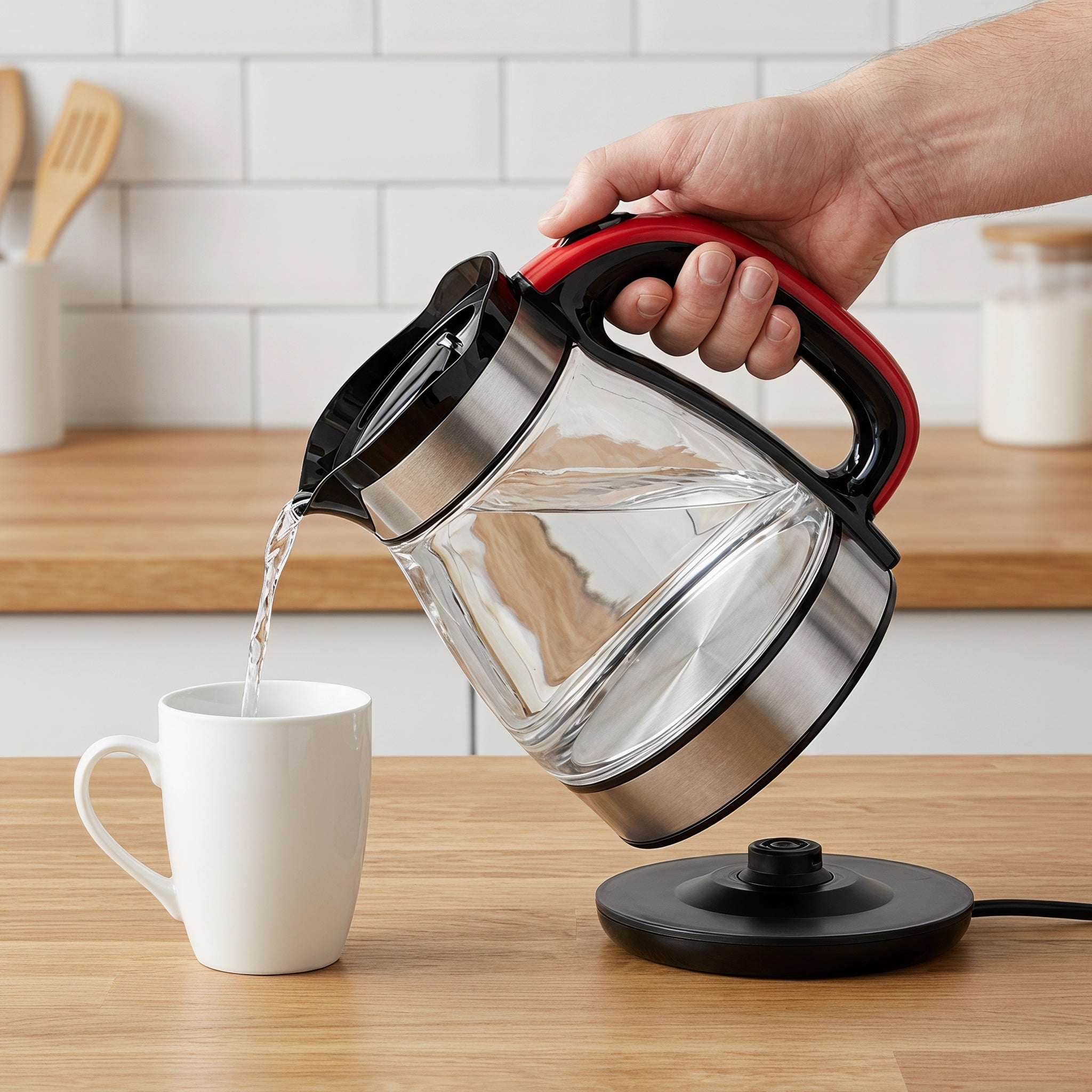1.8L Curved Glass Electric Kettle with Blue LED Ring – ORF-G06