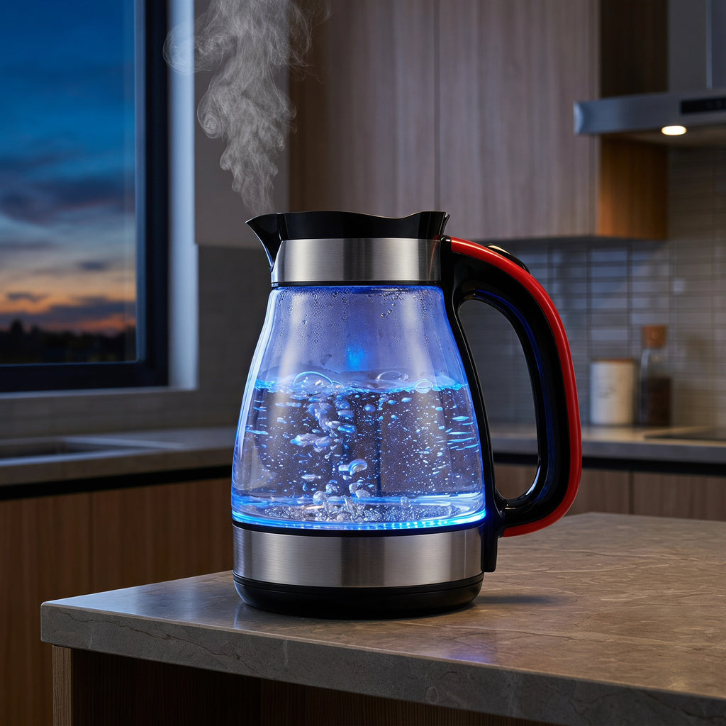 1.8L Curved Glass Electric Kettle with Blue LED Ring – ORF-G06