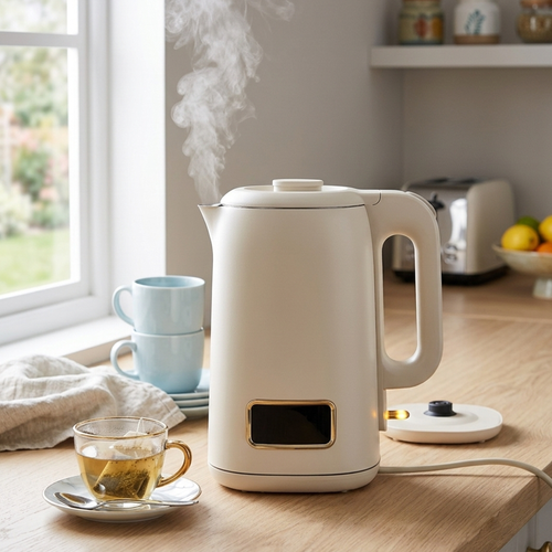 1.7L Double-Wall Electric Kettle with Front Indicator Panel