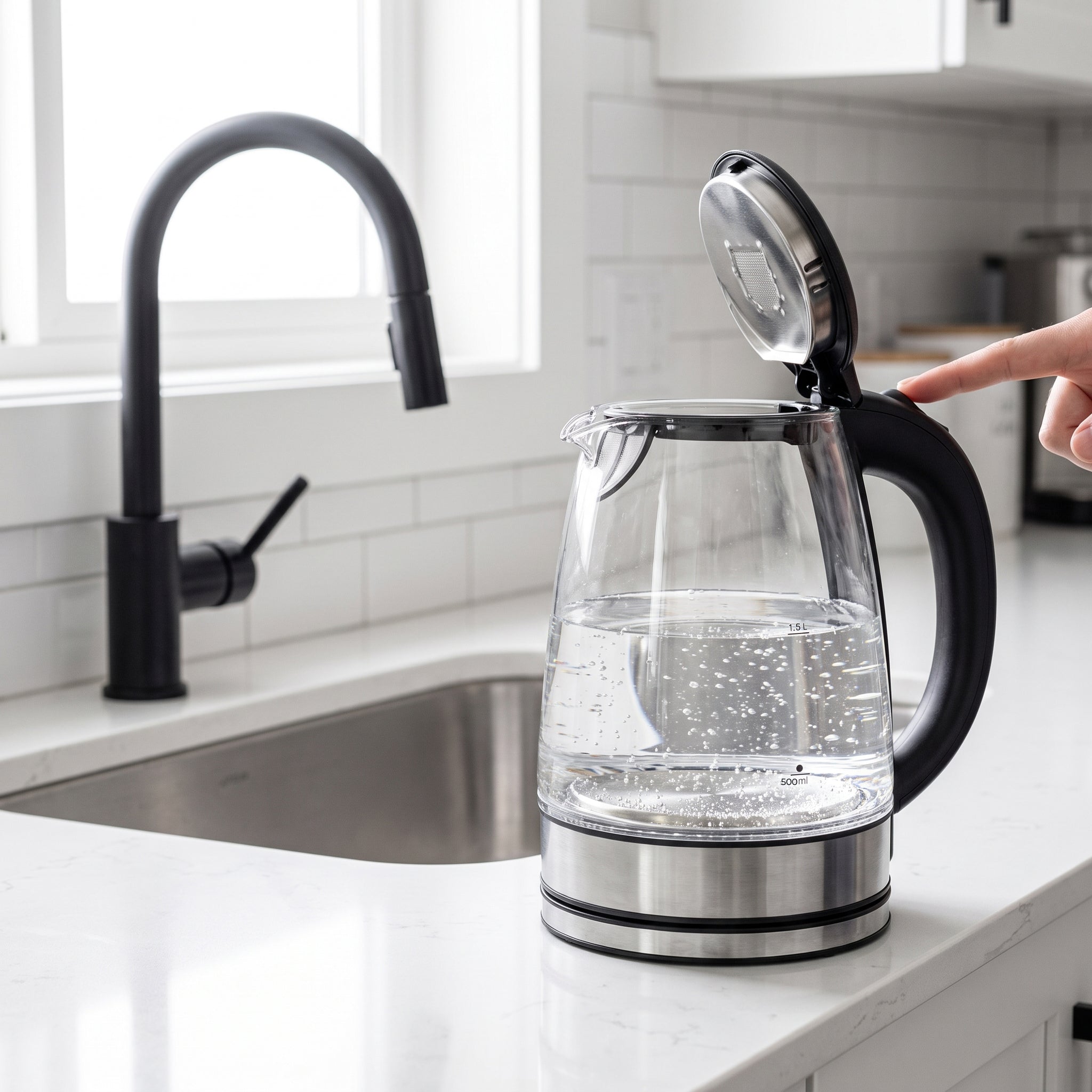 1.8L Glass Electric Kettle with Illuminated Base – ORF-G02
