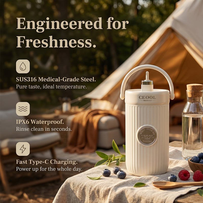 Luxury Fluted Vacuum Insulated Portable Blender