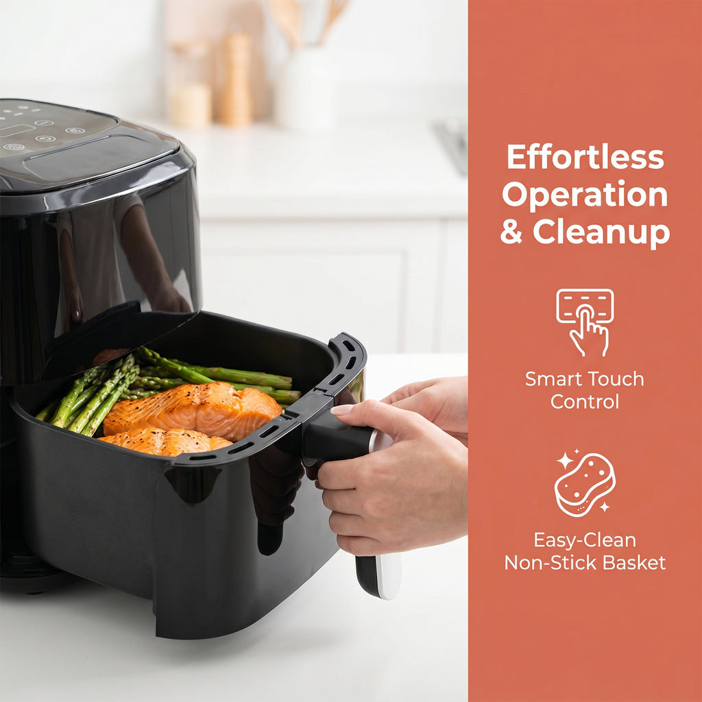 Smart 5.5L Air Fryer - 360° Air Circulation Family Size