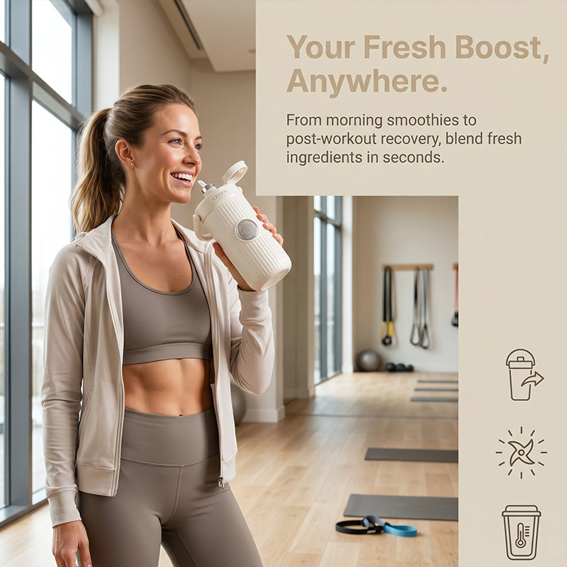 Luxury Fluted Vacuum Insulated Portable Blender