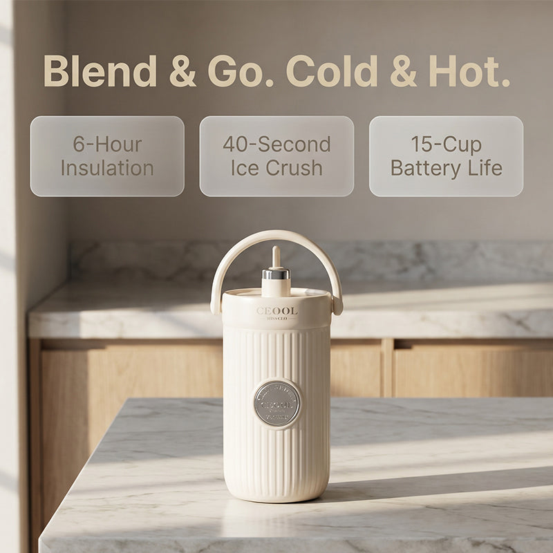 Luxury Fluted Vacuum Insulated Portable Blender