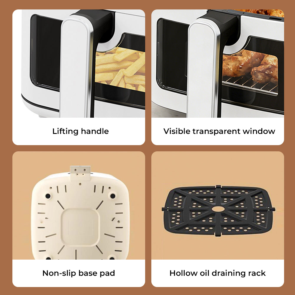 Smart Digital Air Fryer with Viewing Window