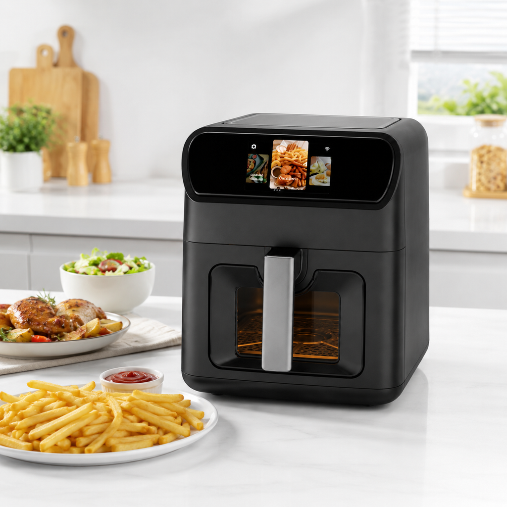 7L Smart Dual-Basket Air Fryer with TFT Touchscreen, WiFi & App Control – OEM/ODM Supply