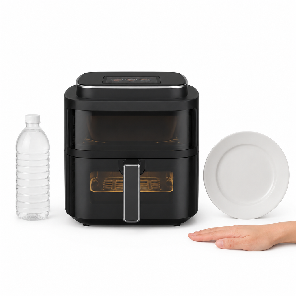 6L Smart TFT Air Fryer with Built-in Preset Menus, Dual Viewing Windows, WiFi & App Control