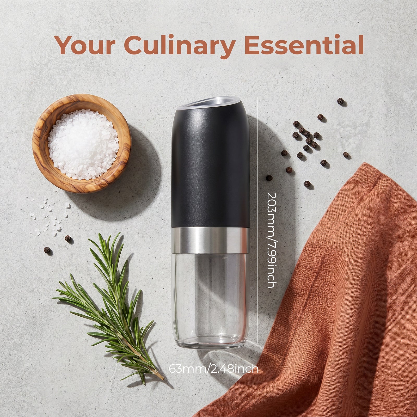 Automatic Electric Pepper Grinder with LED Light | OEM & Wholesale