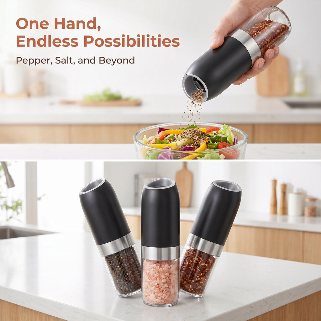 Automatic Electric Pepper Grinder with LED Light | OEM & Wholesale