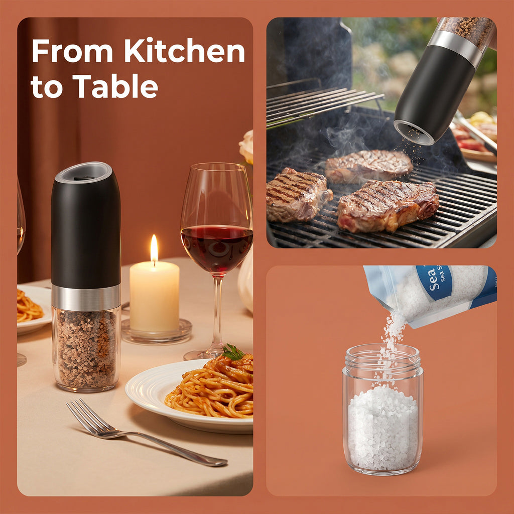 Automatic Electric Pepper Grinder with LED Light | OEM & Wholesale