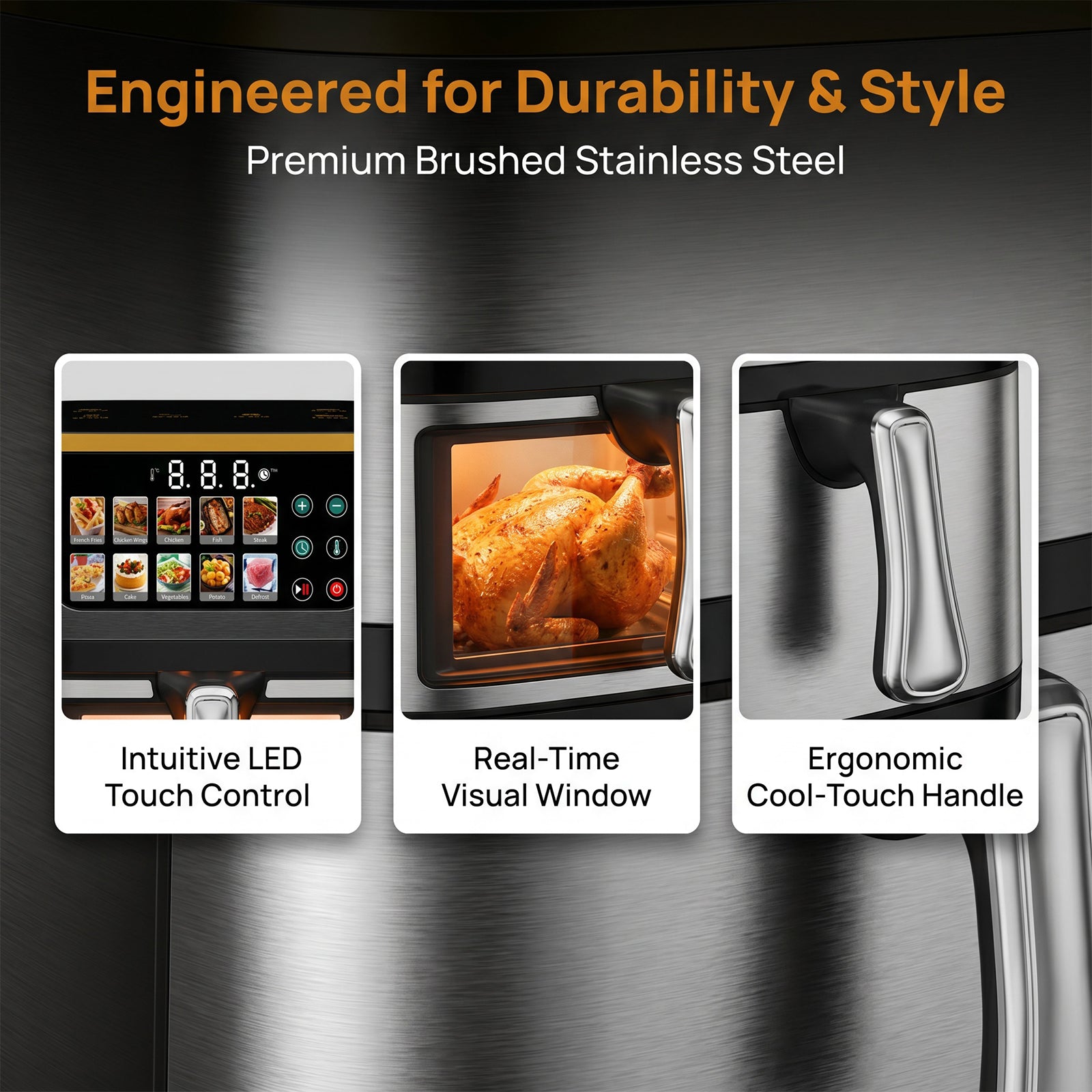 Digital Air Fryer - 1400W Smart IMD Touch Screen