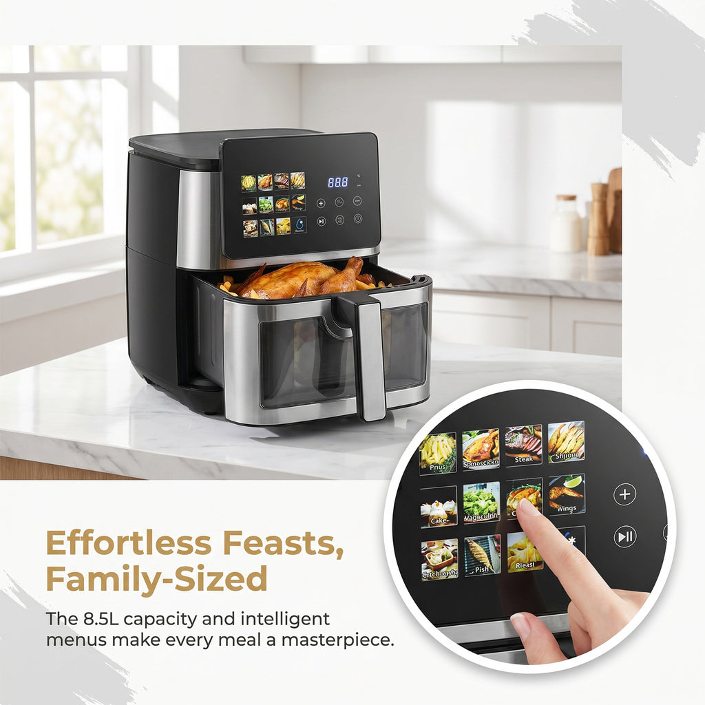 Smart 8.5L Air Fryer - Dual-Heat Technology Family Size Oven