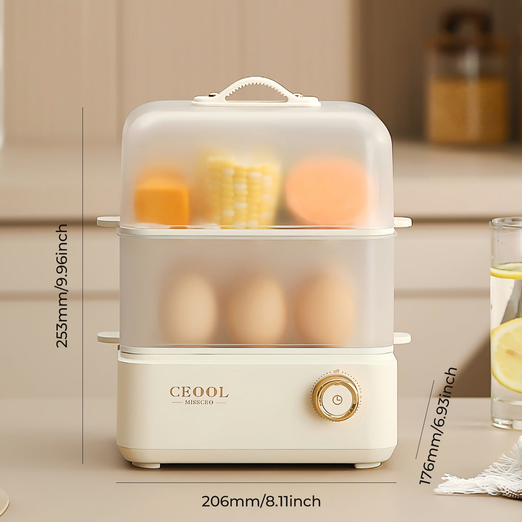 Double-Layer Electric Egg Cooker Breakfast Maker