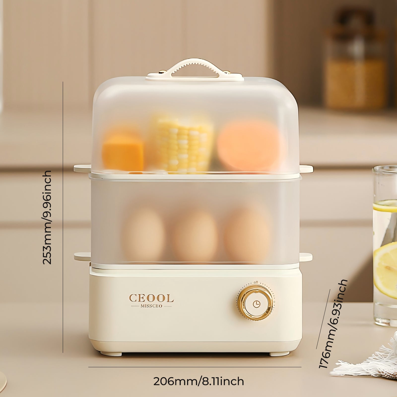 Double-Layer Electric Egg Cooker Breakfast Maker