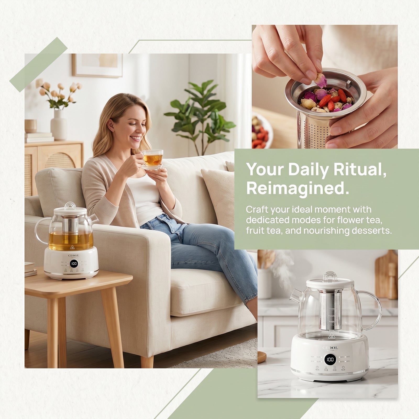 Electric Ceramic Stove and Health Kettle Set