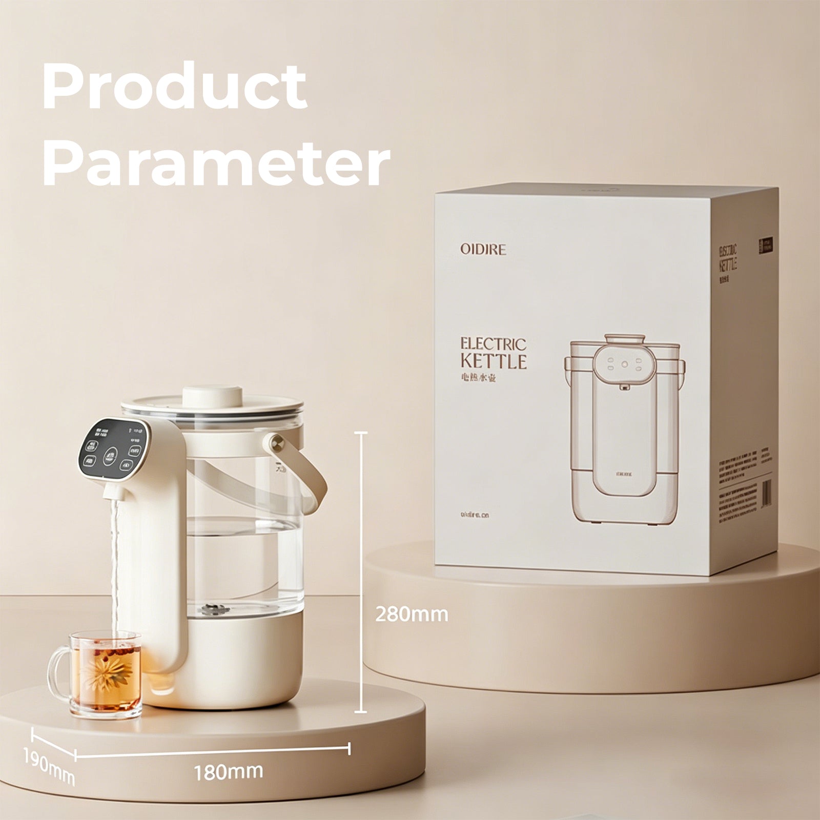 2.5L Electric Thermal Dispenser - Wholesale Glass Kettle OEM/ODM Factory Supply