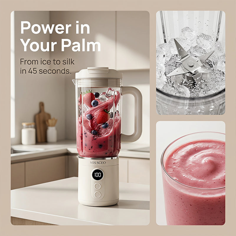 Clear Fluted Tumbler Split Portable Blender