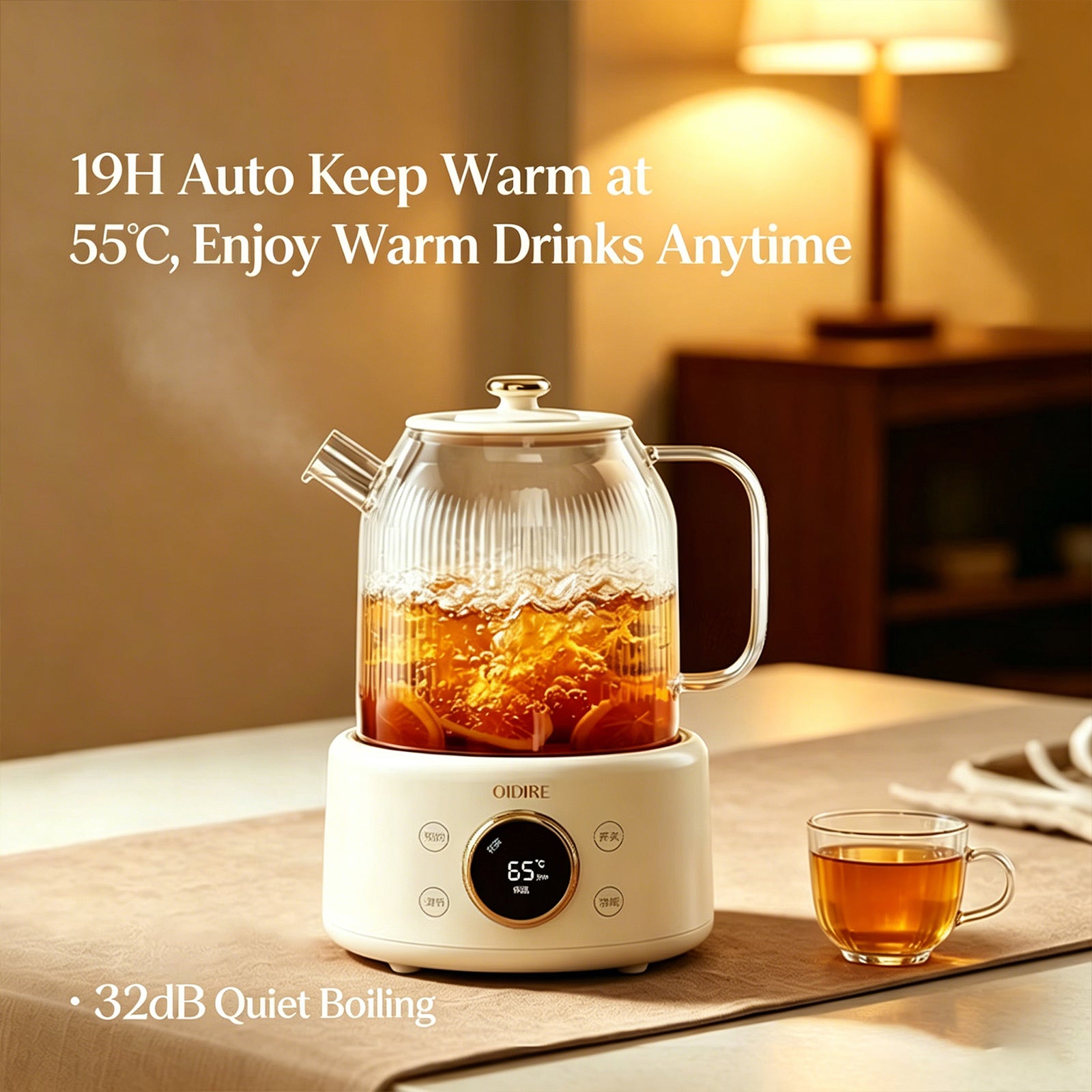 Glass Health Kettle - Wholesale 1.5L Rapid-Boil Scented Tea Brewer OEM/ODM Factory Supply