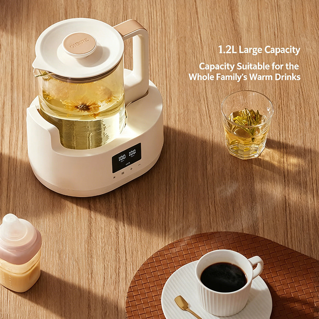 Model HT11 Glass Health Kettle - Wholesale 1.2L Smart Formula Milk Warm-Bewer OEM/ODM Factory Supply