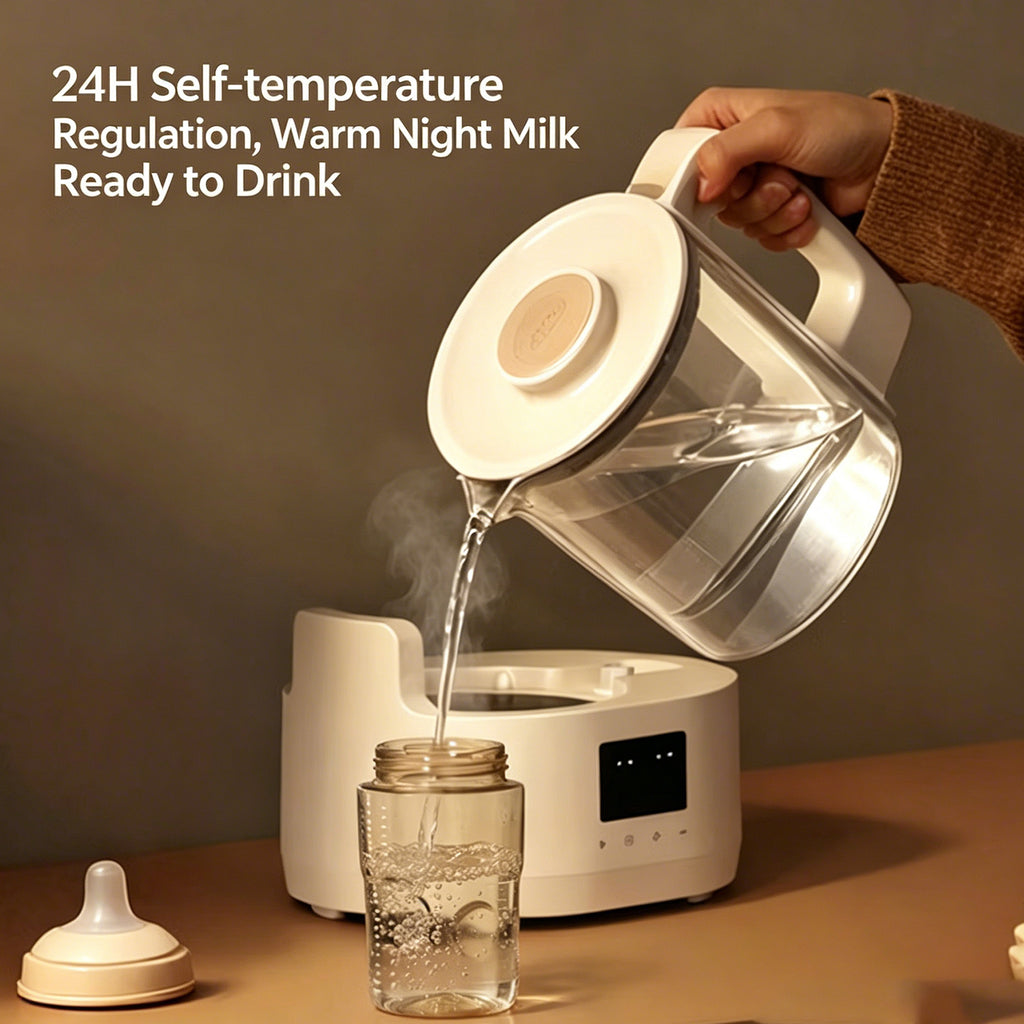 Model HT11 Glass Health Kettle - Wholesale 1.2L Smart Formula Milk Warm-Bewer OEM/ODM Factory Supply