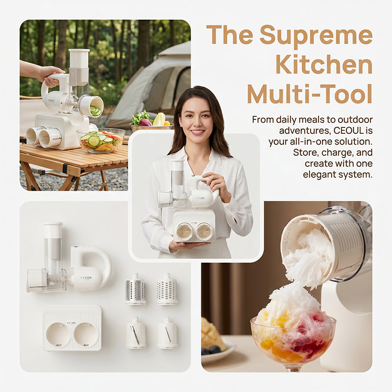 Cordless Electric Shaved Ice Machine & Vegetable Slicer