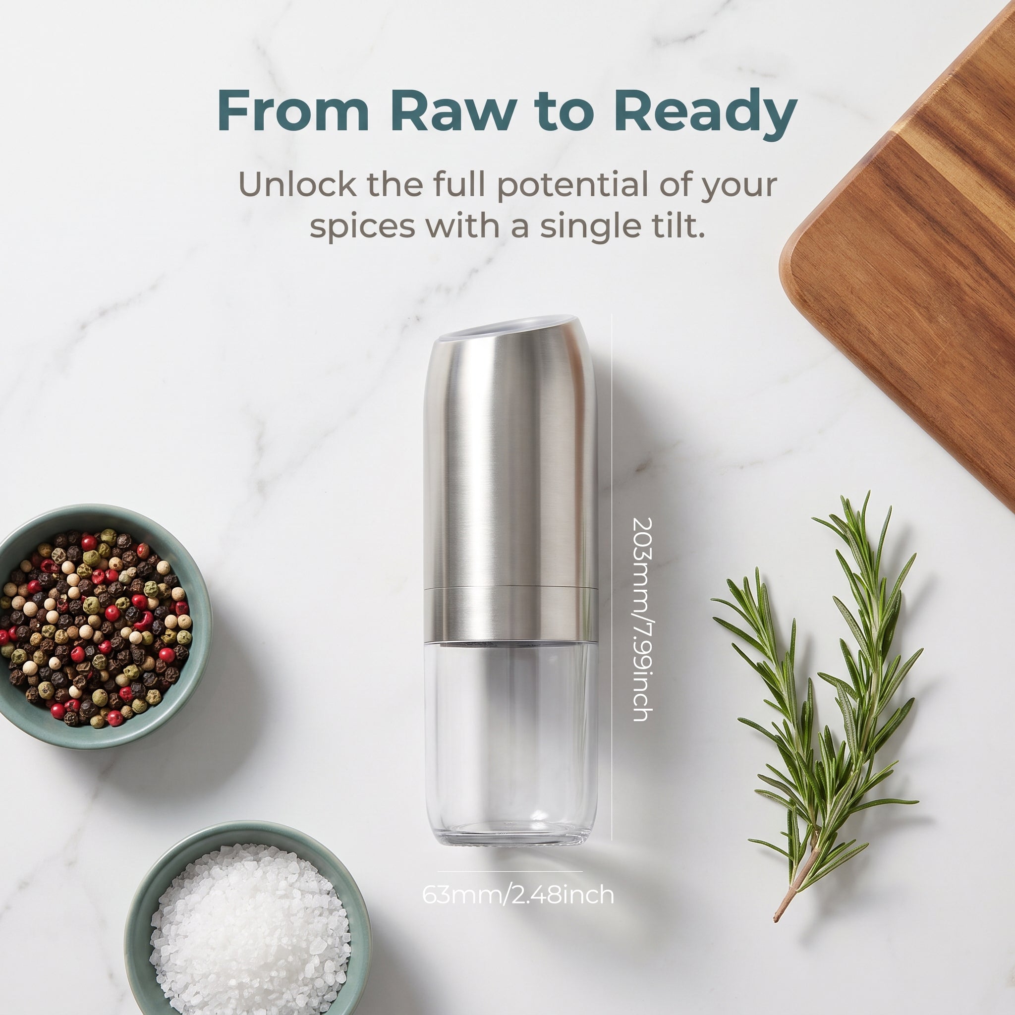 Automatic Electric Pepper Grinder with LED Light – KYMQ-63B