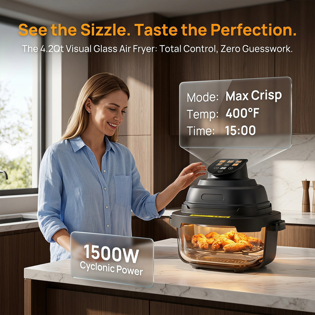 Visual Glass Air Fryer Set