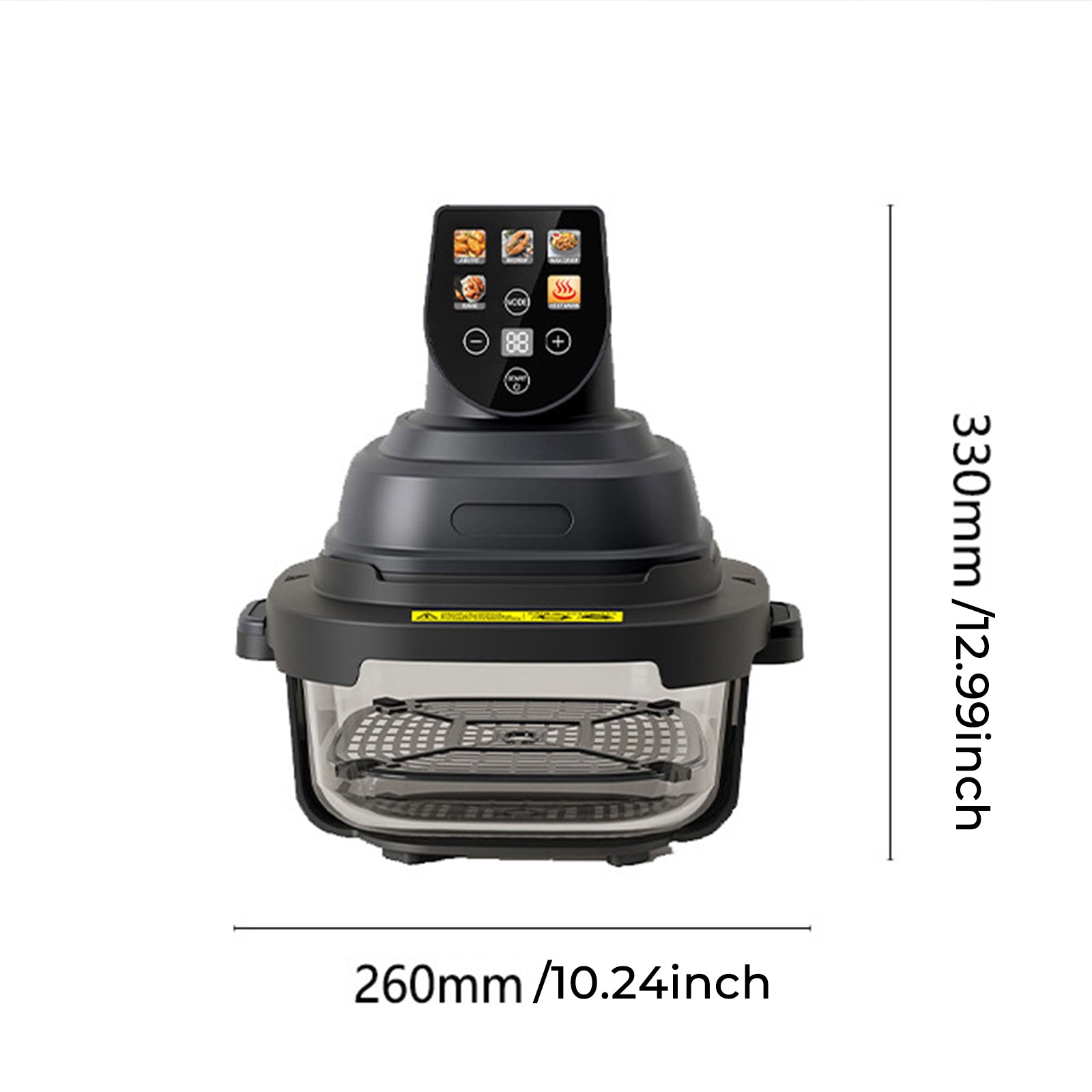 Visual Glass Air Fryer Set