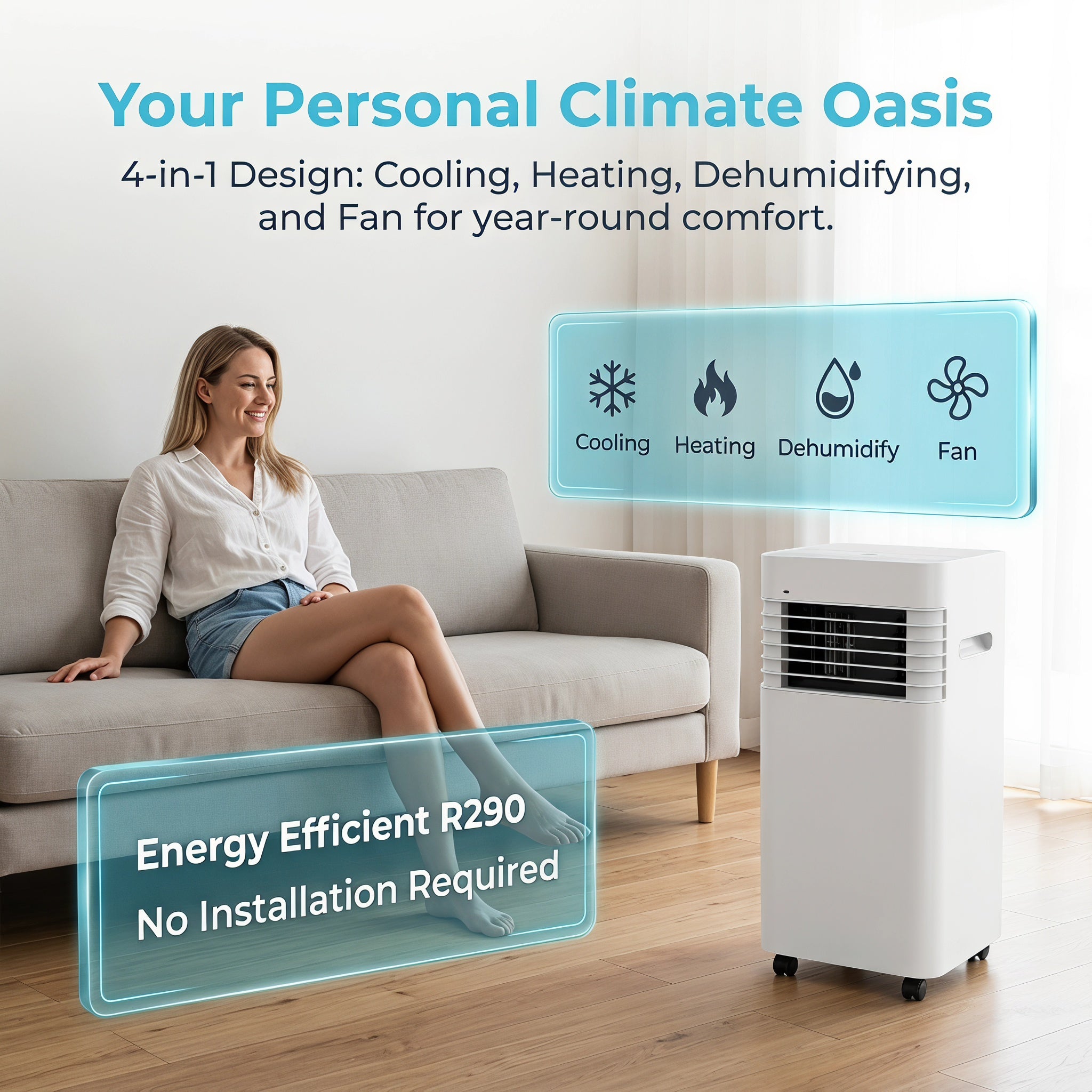 In Stock Portable Air Conditioners Without an Outdoor Unit No Installation Needed