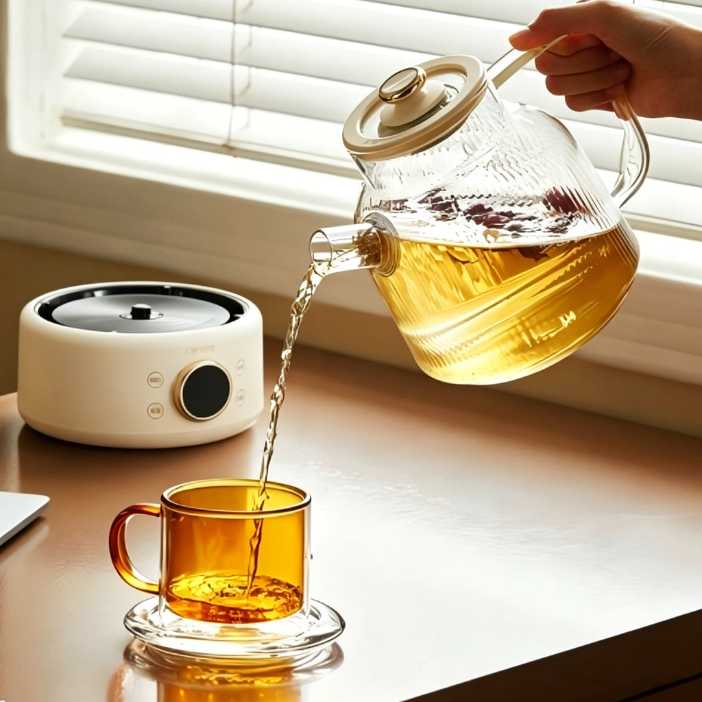 HC01 Glass Health Kettle - Wholesale 1L Scented Tea Brewer OEM/ODM Factory Supply