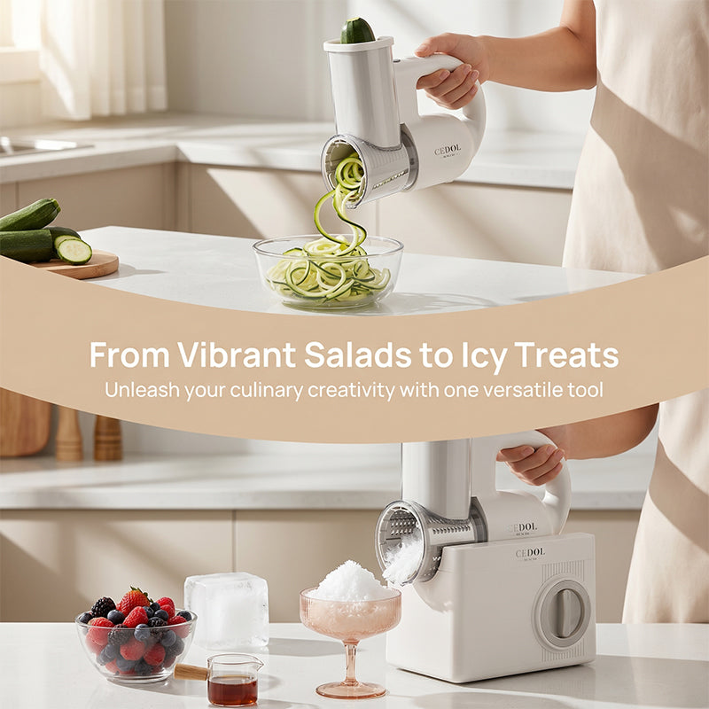 Cordless Electric Shaved Ice Machine & Vegetable Slicer