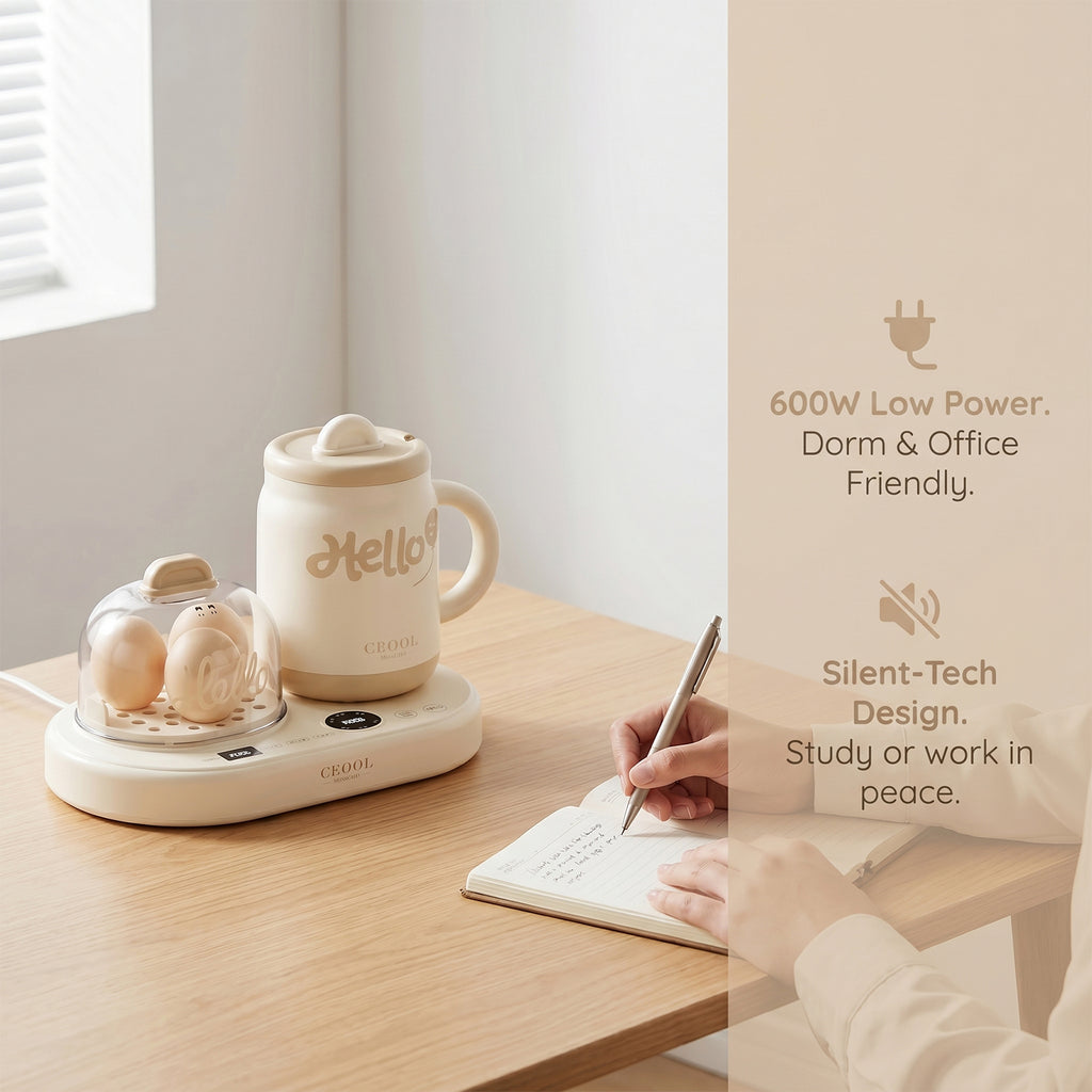 Smart Breakfast Machine - Dual-Zone Electric Steamer & Kettle Station