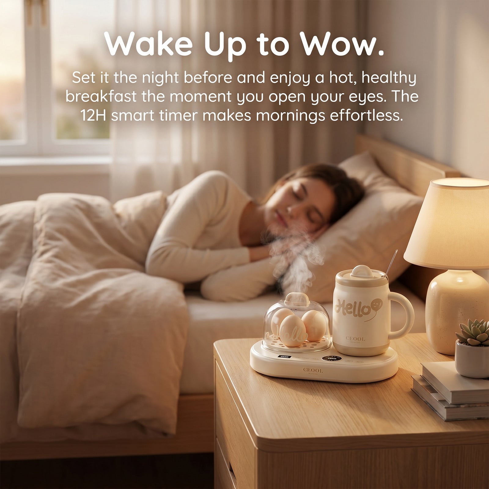 Smart Breakfast Machine - Dual-Zone Electric Steamer & Kettle Station