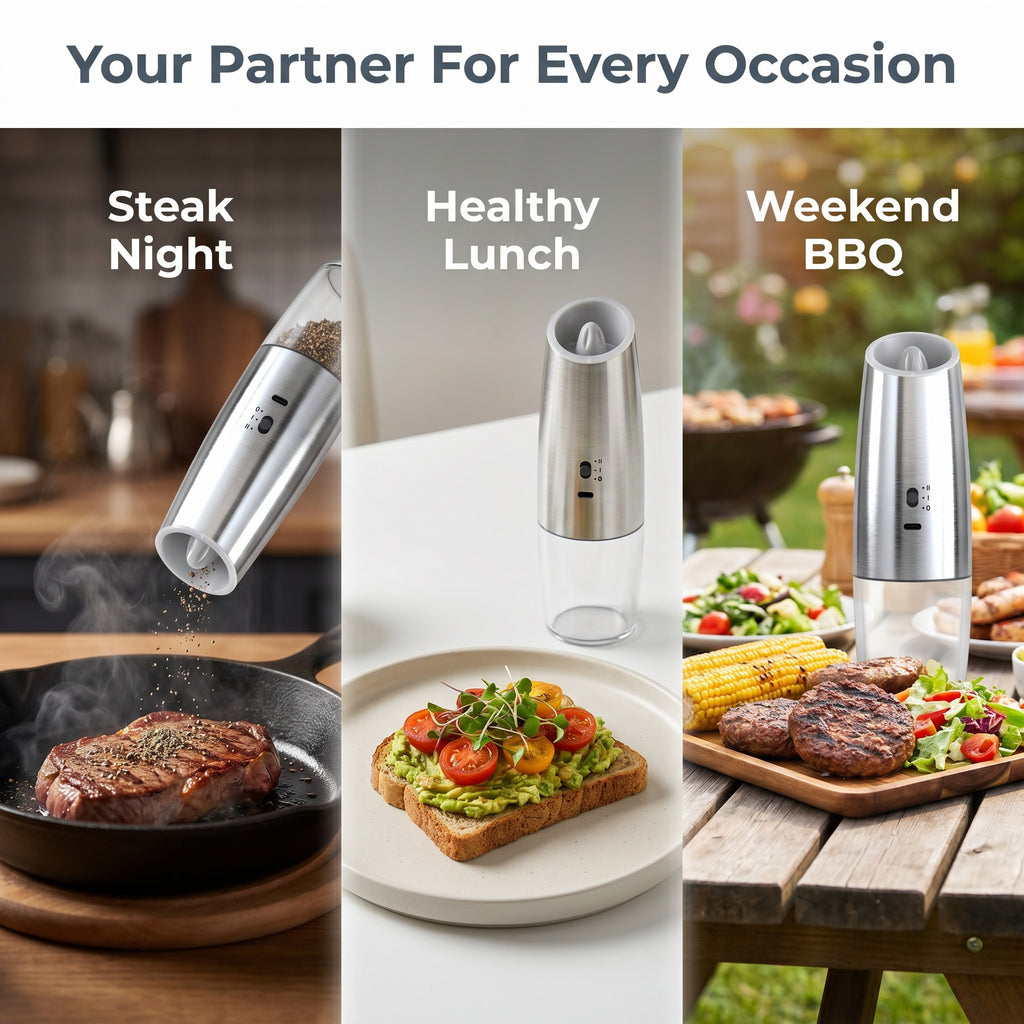Rechargeable Electric Pepper Grinder with Adjustable Ceramic Core