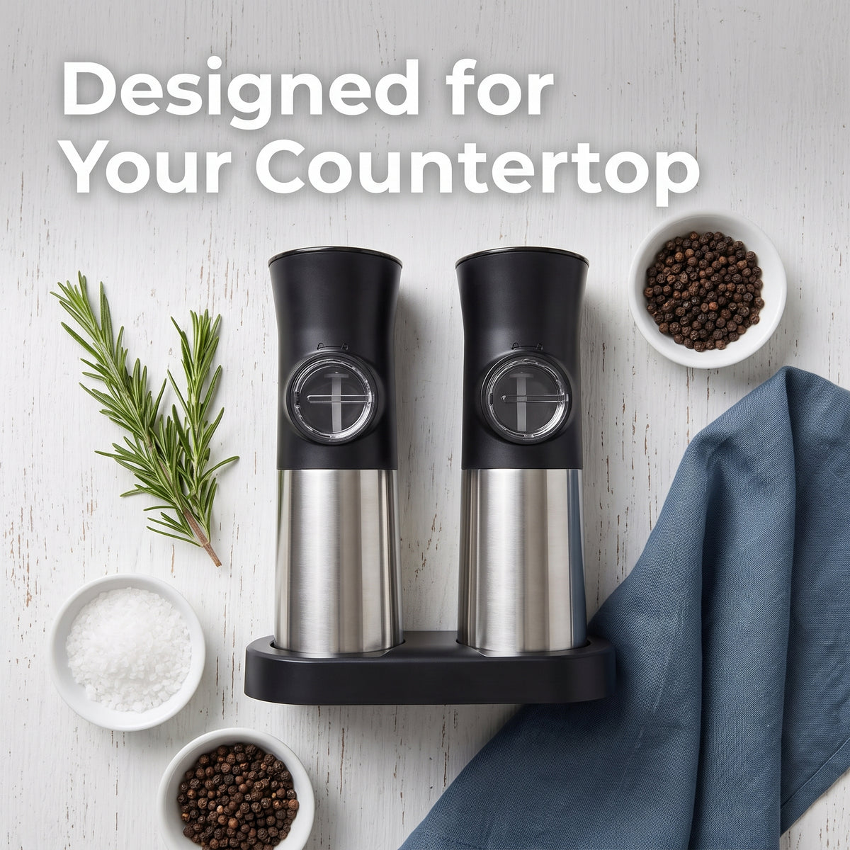 Rechargeable Electric Grinder with Modern Cylindrical Design
