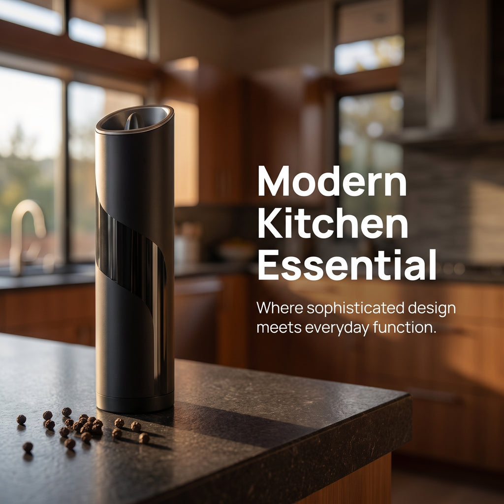 KYMQ-4 Automatic Electric Pepper Grinder with LED Light – 85ml Gravity Sensor Pepper Mill