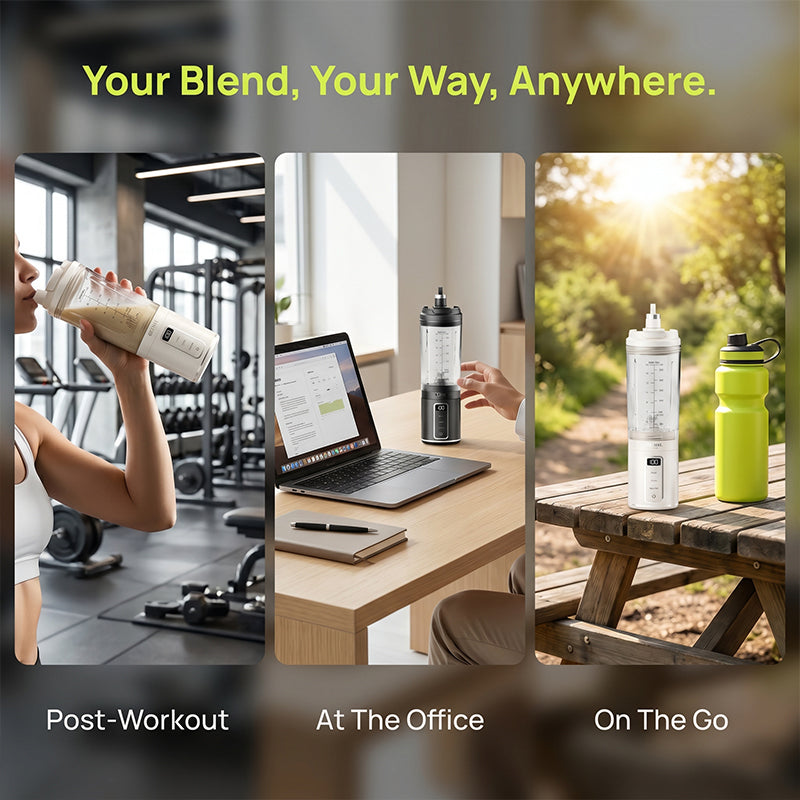 Clear Fluted Detachable Split Portable Blender