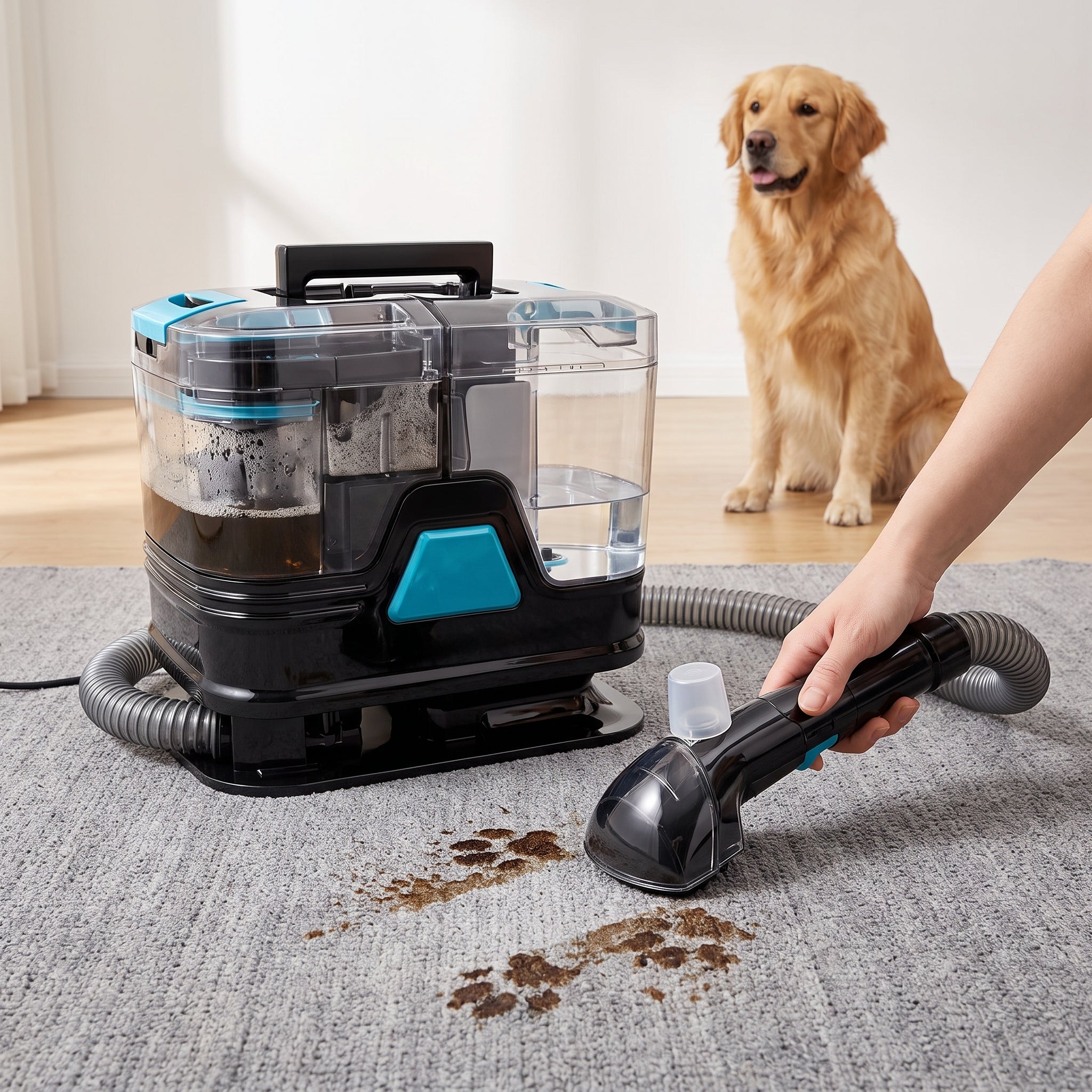 Fabric Cleaner Machine 400W Deep Cleaning Extractor for Sofa Carpet and Upholstery Care