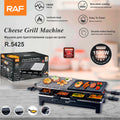 Electric Raclette Grill - 1500W Double-Sided Cheese Grill Machine