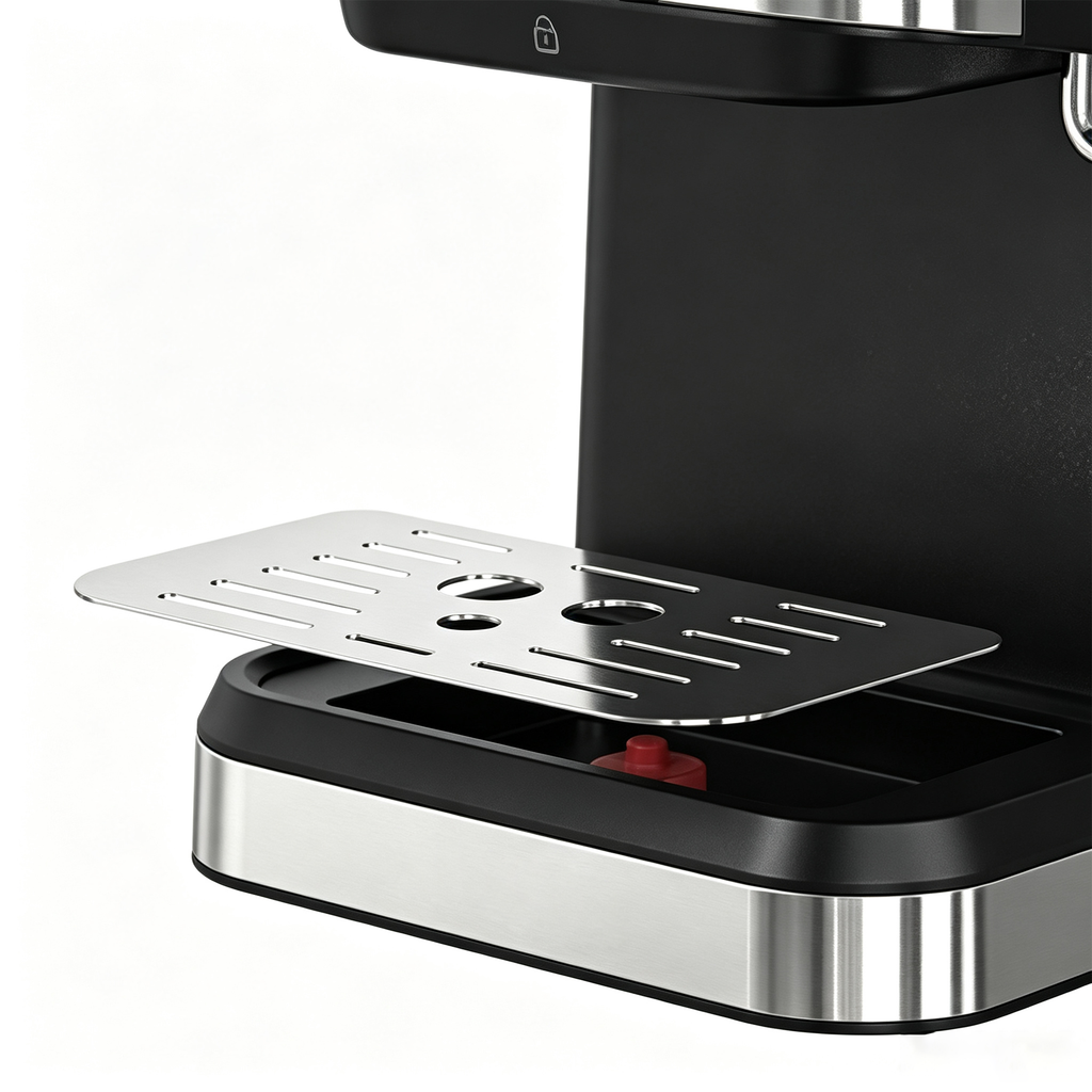 20-Bar Espresso Machine with Pressure Gauge and Steam Milk Frother